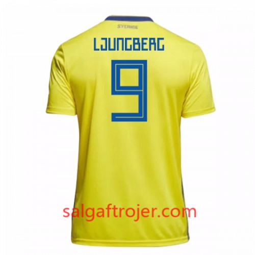 Sverige Fodboldtrøjer Ljungberg 9 Hjemmebanesæt VM 2018 Sverige Fodboldtrøjer Ljungberg 9 Hjemmebanesæt VM 2018